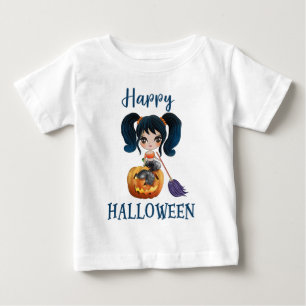 Camiseta De Bebé Camiseta Feliz Halloween Niña Bebé Sirena camiseta