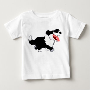 Camiseta De Bebé Camiseta feliz linda del bebé del border collie