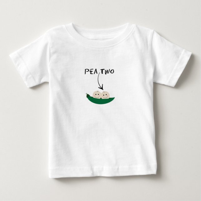 Camiseta De Bebé ¡Camiseta gemela para dos guisantes en una vaina! (Anverso)