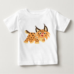 Camiseta De Bebé Camiseta graciosa linda del bebé del lince del