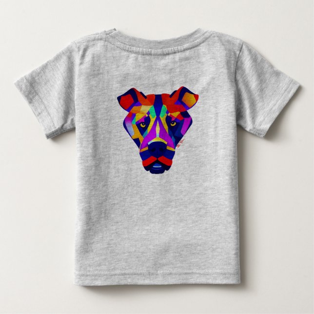 Camiseta De Bebé camiseta gris bebé Alexander's Dog parte trasera (Reverso)