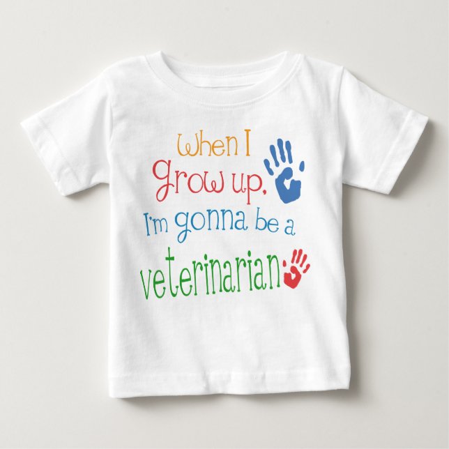 Camiseta De Bebé Camiseta infantil (futura) veterinaria del bebé (Anverso)