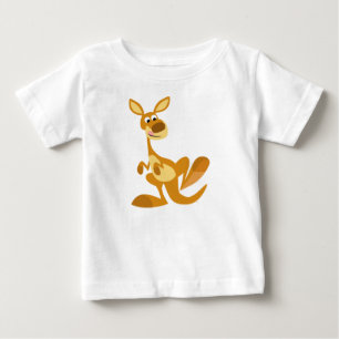 Camiseta De Bebé Camiseta linda del bebé del canguro del dibujo