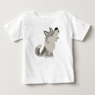 Camiseta De Bebé Camiseta linda del bebé del lobo del dibujo