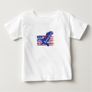 Camiseta De Bebé Camiseta para bebé American Eagle – Rojo Patriótic