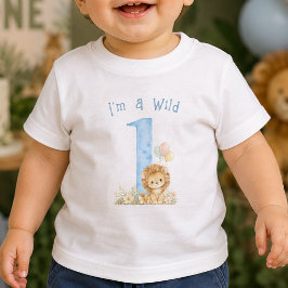 Camiseta De Bebé Camiseta para bebé cumpleañero salvaje azul para e