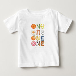 Camiseta De Bebé Camiseta para bebé cumpleaños Food One First