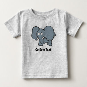 Camiseta De Bebé Camiseta para bebé elefante gris