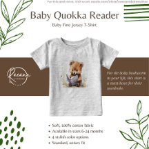 Camiseta para bebé Quokka Reader Baby