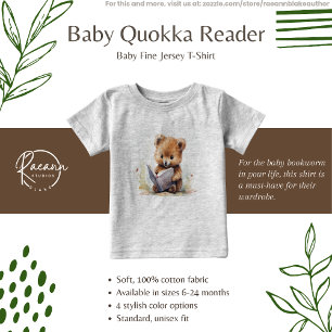 Camiseta De Bebé Camiseta para bebé Quokka Reader Baby
