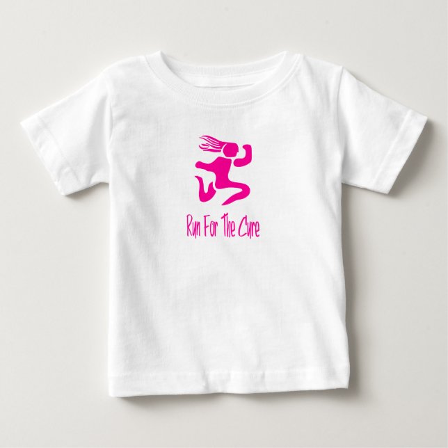 Camiseta De Bebé Camiseta para bebé Run For The Cure (Anverso)