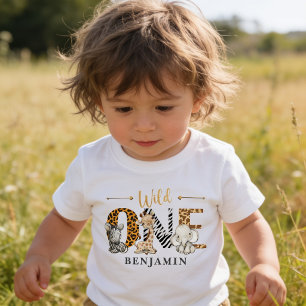 Camiseta De Bebé Camiseta para bebé salvaje en su 1er cumpleaños en