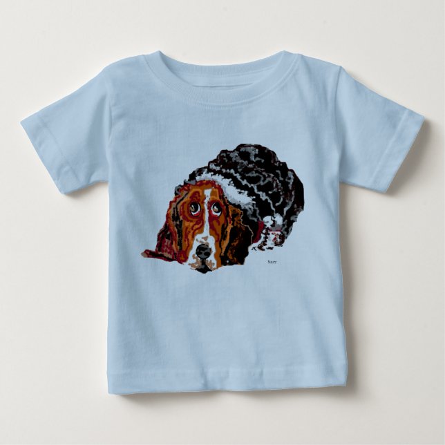 Camiseta De Bebé Camiseta: Perro hebilla de Babys (Anverso)