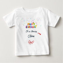Camiseta Personalizada Cumpleaños Bebé – Suave y C