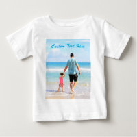 Camiseta personalizada para bebé con foto y texto