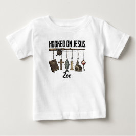 Camiseta De Bebé Camiseta personalizada para bebé Enganchado a Jesú
