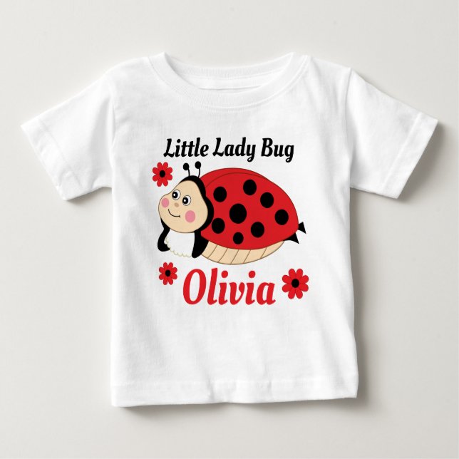 Camiseta De Bebé Camiseta personalizada para bebé Ladybug (Anverso)