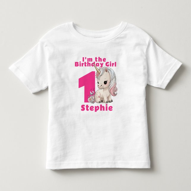 Camiseta De Bebé Camiseta Personalizada para Cumpleaños Uno - Bebé (Anverso)