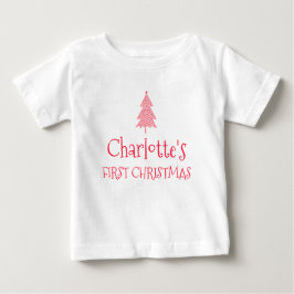 Camiseta De Bebé Camiseta primera Navidad Charlotte bebé primer Xma