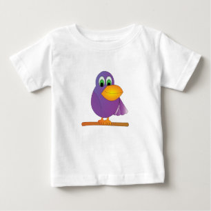 Camiseta De Bebé Camiseta púrpura feliz del bebé del loro