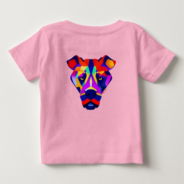 Camiseta De Bebé Camiseta rosa bebé Alexander's Dog parte trasera (Reverso)