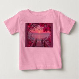 Camiseta De Bebé Camiseta rosa bebé mezclada camisa.