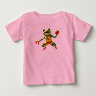 Camiseta De Bebé Camiseta rosa bebé Rana Baloncesto