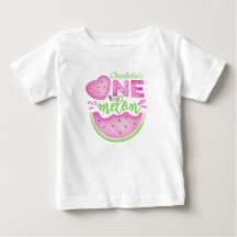 Camiseta rosa para bebé en su 1er cumpleaños 'One 