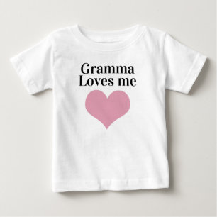 Camiseta De Bebé Camiseta simple abuela me ama bebé