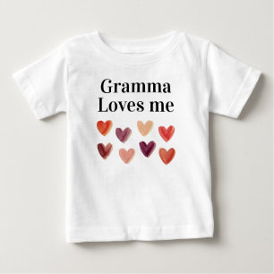 Camiseta De Bebé Camiseta simple abuela me ama bebé
