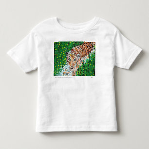 Camiseta De Bebé Camiseta: Un niño dibujando un tigre