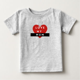 Camiseta De Bebé Camiseta Yo amo a mi mamá bebé
