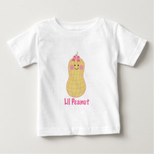 Camiseta De Bebé Camisita de cacahuete rosa