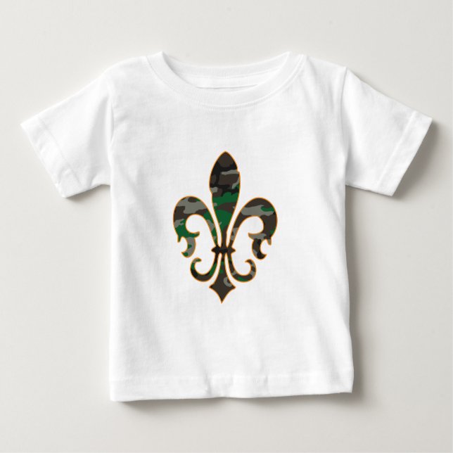 Camiseta De Bebé Camo Fleur De lis (Anverso)
