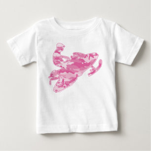 Camiseta De Bebé Camo Pink Sled en negro