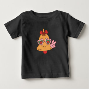 Camiseta De Bebé Campana de paz de Navidad