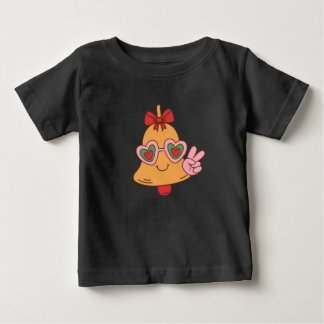 Camiseta De Bebé Campana de paz de Navidad