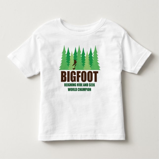 Camiseta De Bebé Campeón del mundo del escondite de Bigfoot (Anverso)