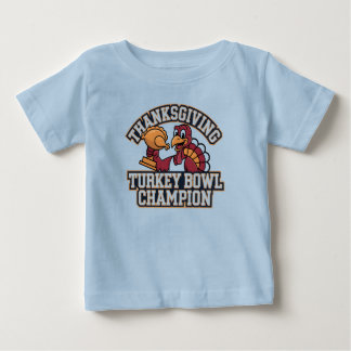 Camiseta De Bebé Campeón del Tazón de Pavo Comida Divertida de Fútb