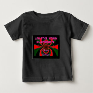 Camiseta De Bebé Campeonato Mundial de Atletismo de Kenia: Bandera