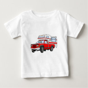 Camiseta De Bebé Camper de recogida de Personalizado rojo
