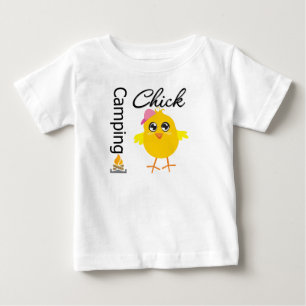 Camiseta De Bebé Camping Chick