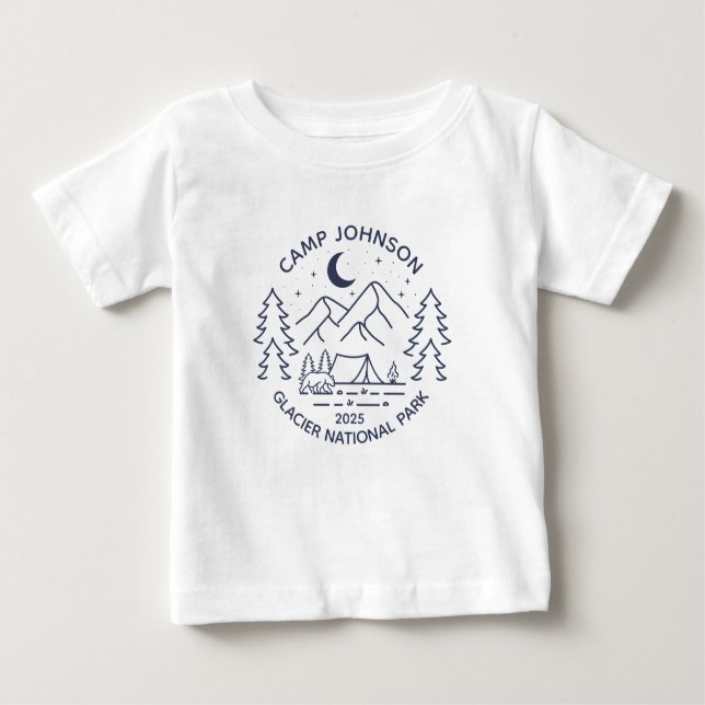 Camiseta De Bebé Camping de coincidencia de grupo de familia person (Anverso)