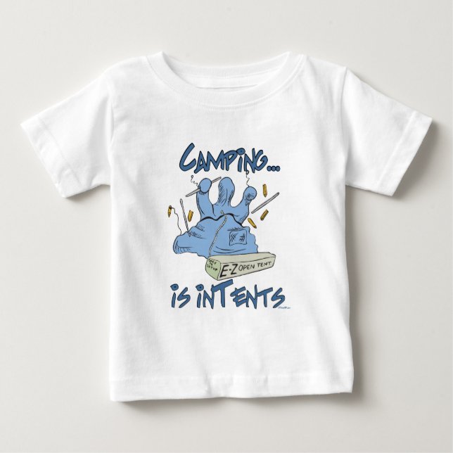 Camiseta De Bebé Camping es intención (Anverso)