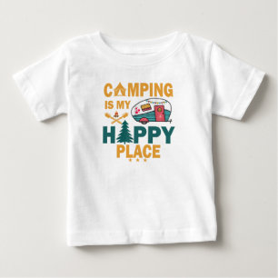 Camiseta De Bebé Camping Es Mi Lugar Feliz