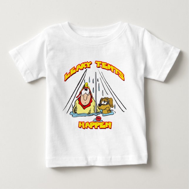 Camiseta De Bebé Camping-LeakyTents (Anverso)