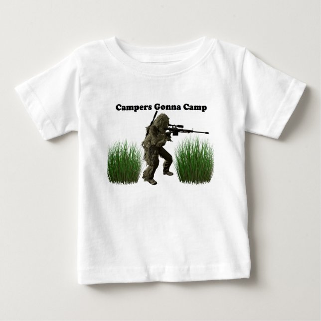 Camiseta De Bebé Campistas que van a acampar (Anverso)