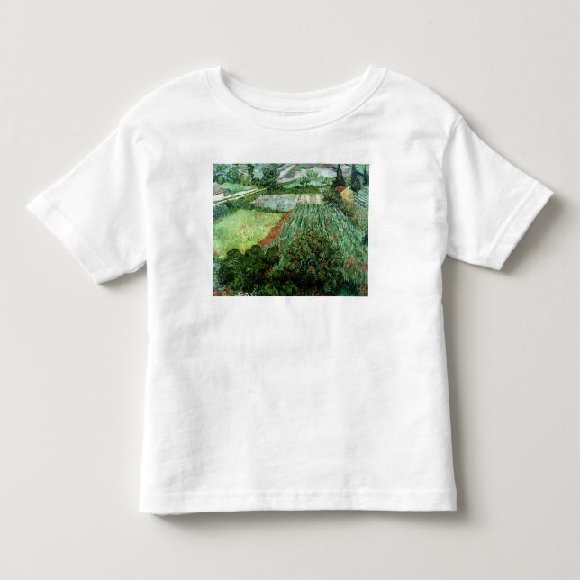 Camiseta De Bebé Campo con las amapolas, 1889 de Vincent van Gogh (Anverso)