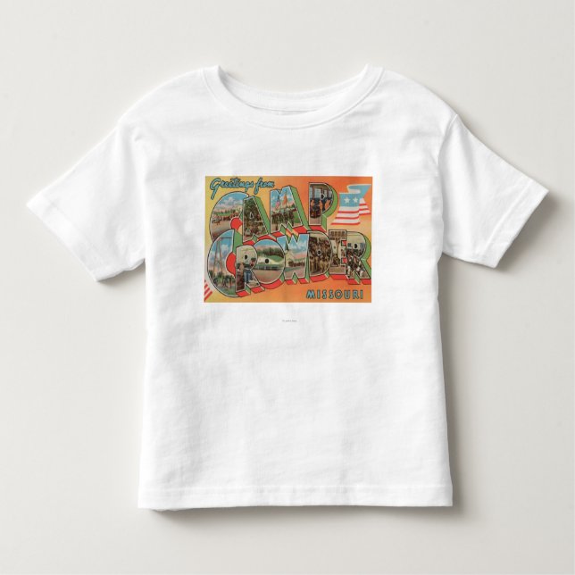 Camiseta De Bebé Campo Crowder, Missouri - escenas grandes de la (Anverso)