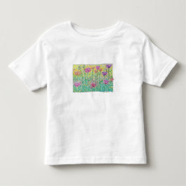 Camiseta De Bebé Campo de Flores